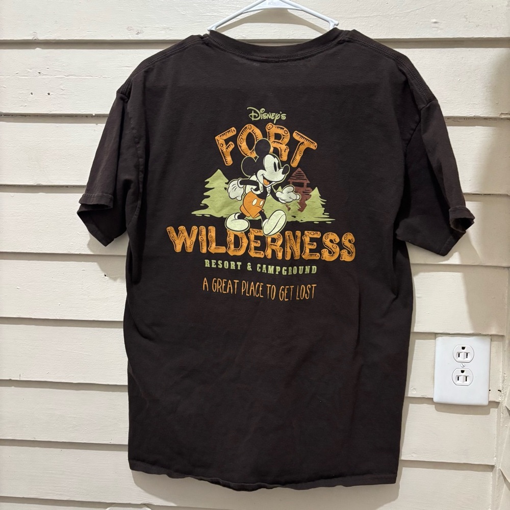 Vtg Rare Disney World Mickey Fort Wilderness Resort Campground Get Lost Shirt - Picture 5 of 5